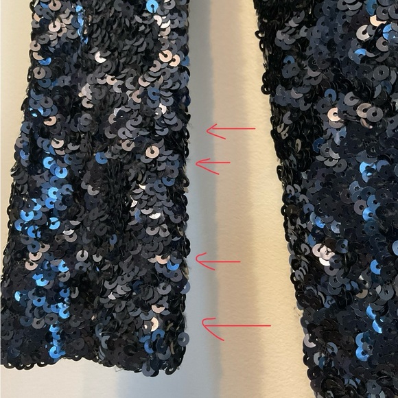 French Connection Sequin Dress (Dark Navy Blue) - Picture 9 of 11